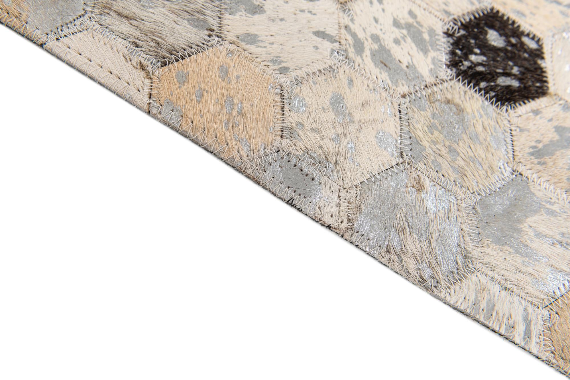 4' x 5' 7 Cowhide Stocks Rug