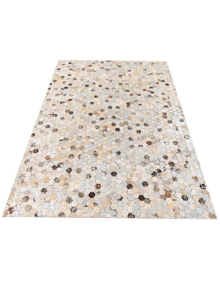3' 7 x 5' 4 Cowhide Stocks Rug