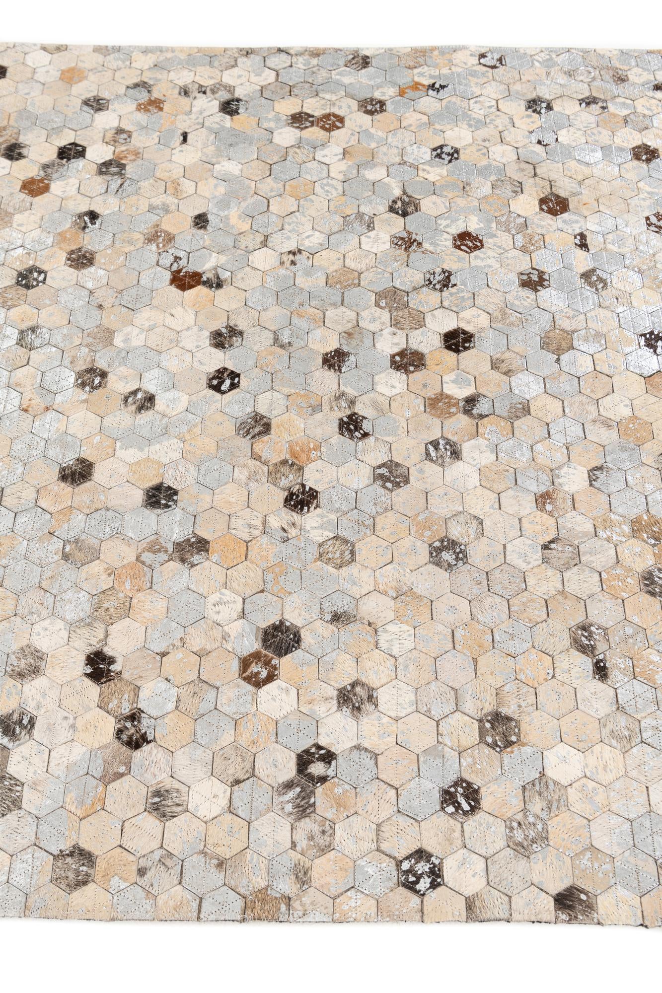 3' 7 x 5' 4 Cowhide Stocks Rug
