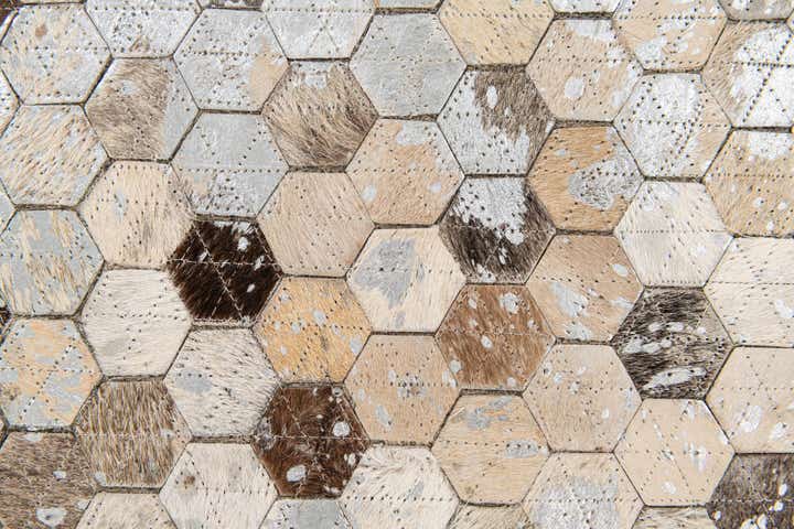 3' 7 x 5' 4 Cowhide Stocks Rug
