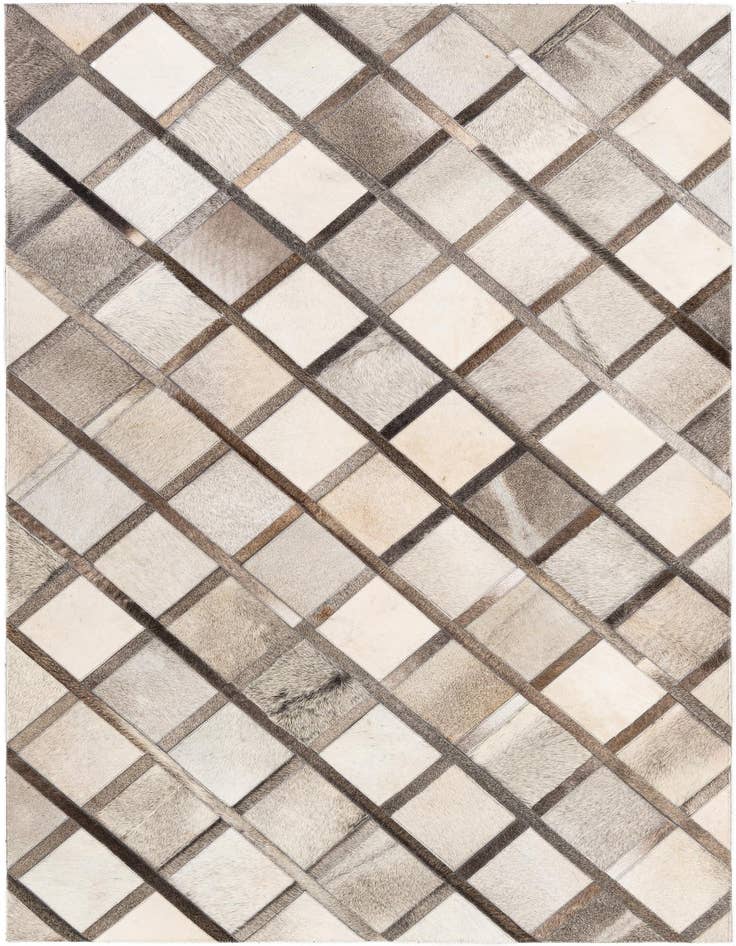Detail image of 4' 1 x 6' 3 Cowhide Stocks Rug