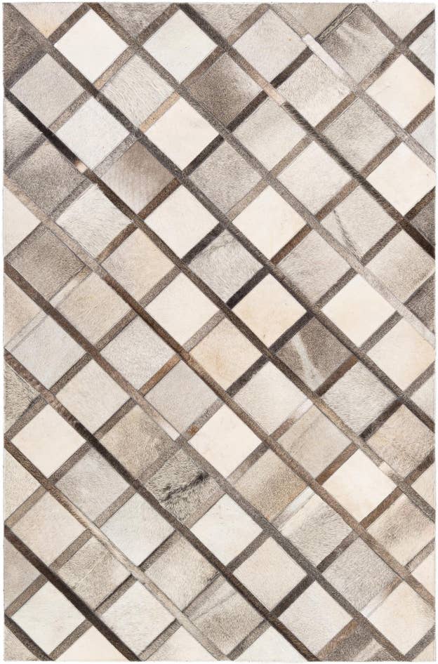 Detail image of 4' 1 x 6' 3 Cowhide Stocks Rug