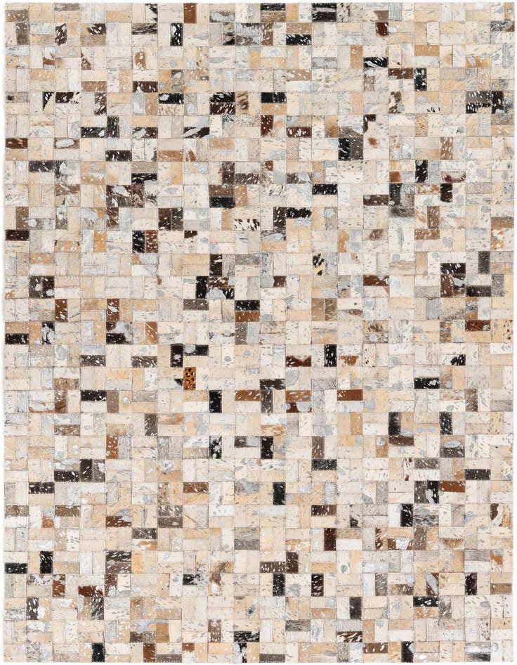Detail image of 4' 1 x 5' 10 Cowhide Stocks Rug