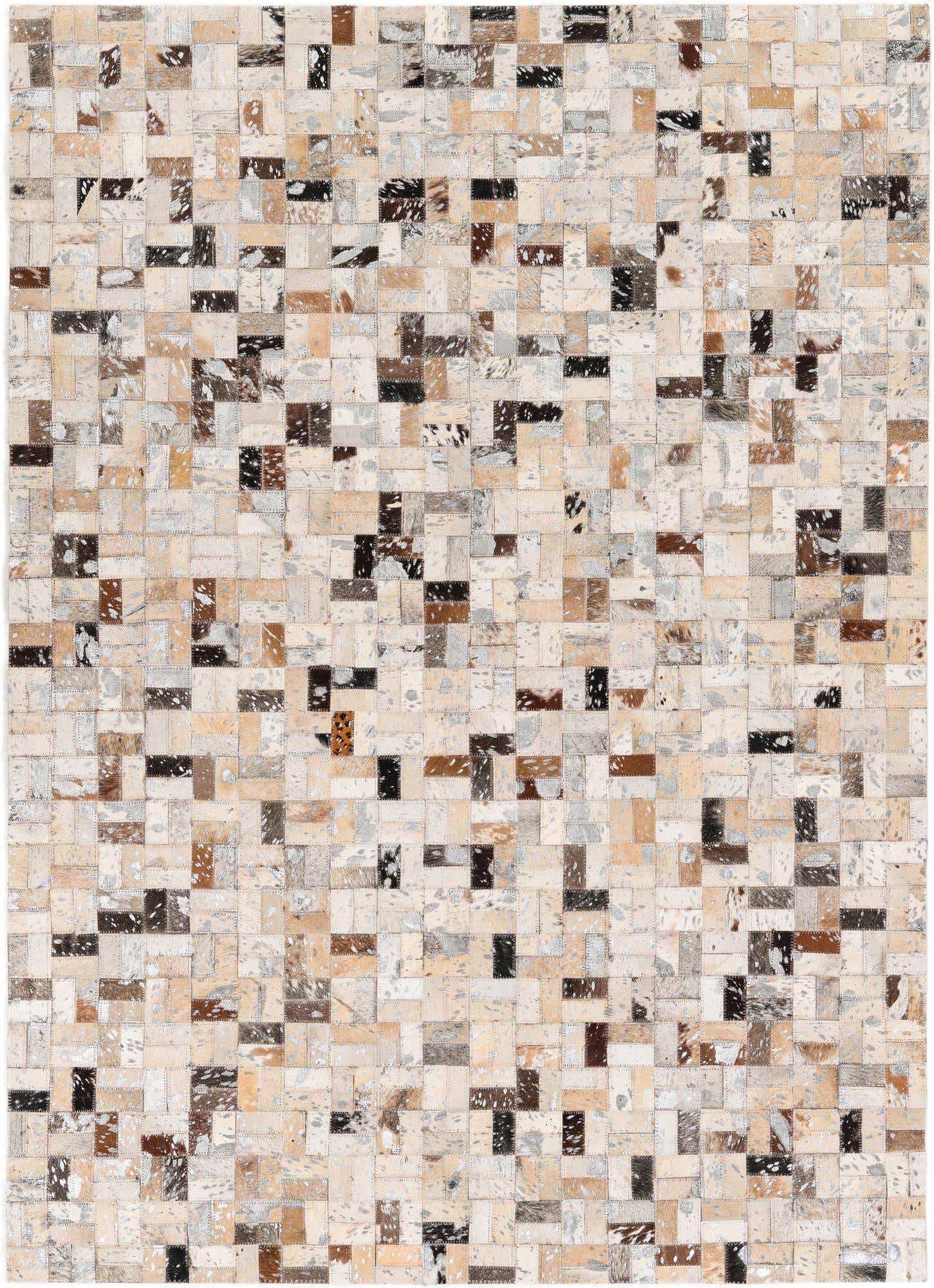 4' 1 x 5' 10 Cowhide Stocks Rug