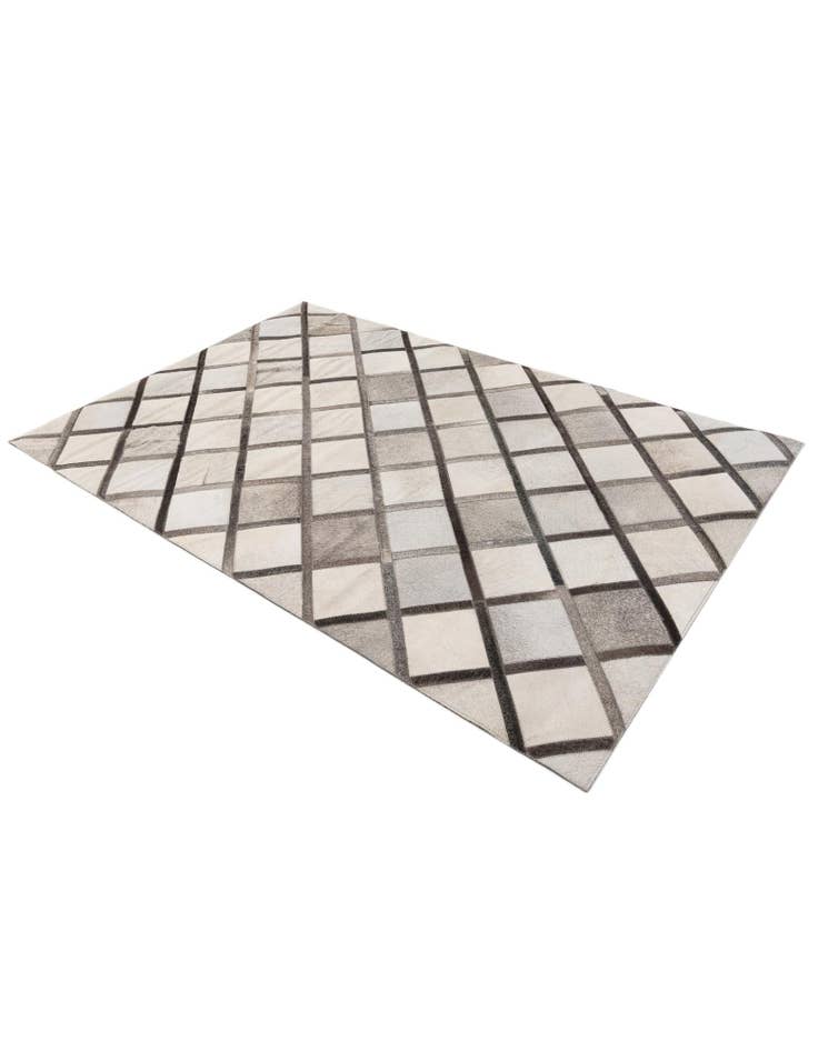 Detail image of 4' 1 x 6' 1 Cowhide Stocks Rug