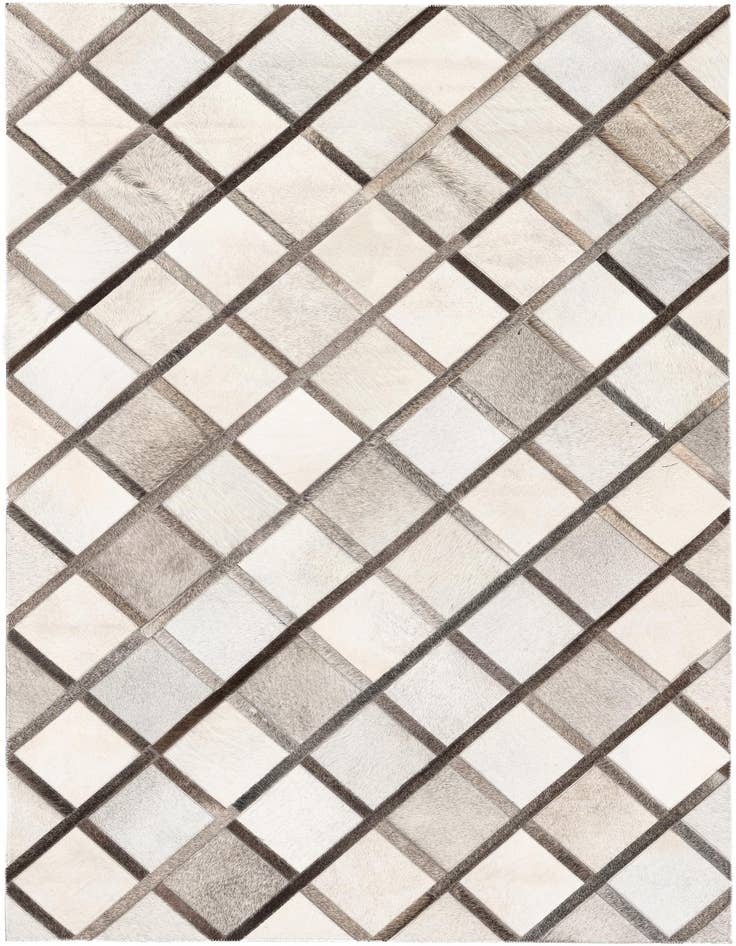 Detail image of 4' 1 x 6' 1 Cowhide Stocks Rug