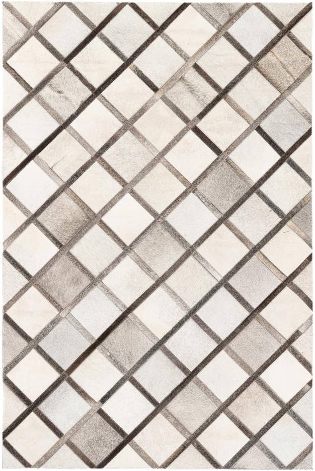 Detail image of 4' 1 x 6' 1 Cowhide Stocks Rug