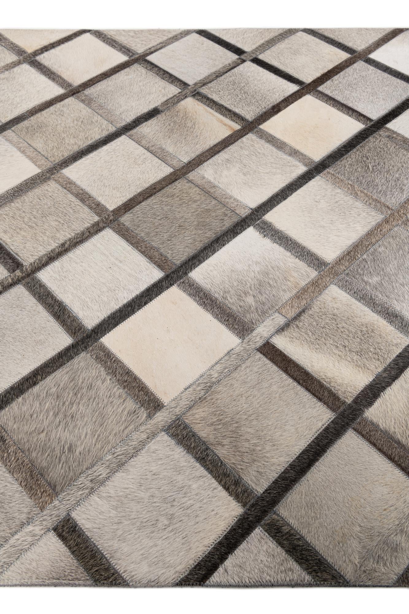 4' 1 x 6' 3 Cowhide Stocks Rug