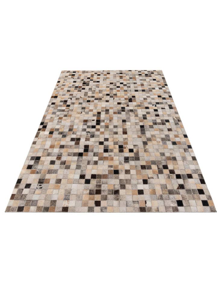 Detail image of 4' 1 x 5' 9 Cowhide Stocks Rug