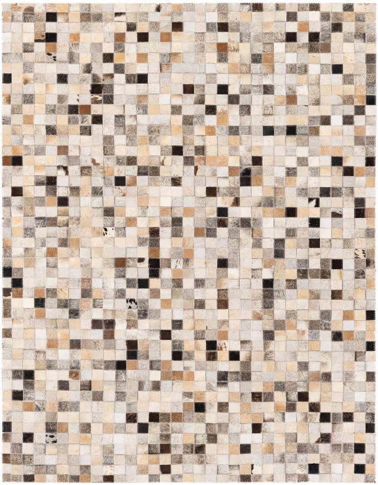 Detail image of 4' 1 x 5' 9 Cowhide Stocks Rug