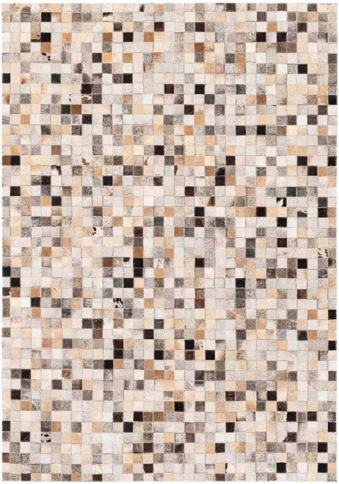 Detail image of 4' 1 x 5' 9 Cowhide Stocks Rug