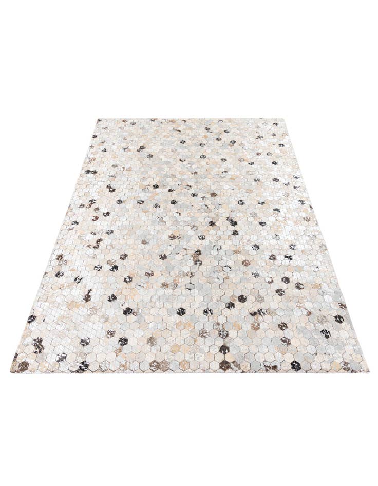Detail image of 4' 1 x 5' 6 Cowhide Stocks Rug