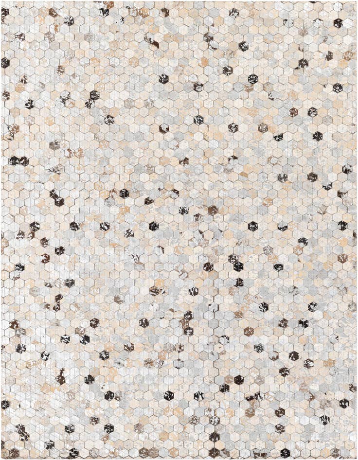 Detail image of 4' 1 x 5' 6 Cowhide Stocks Rug