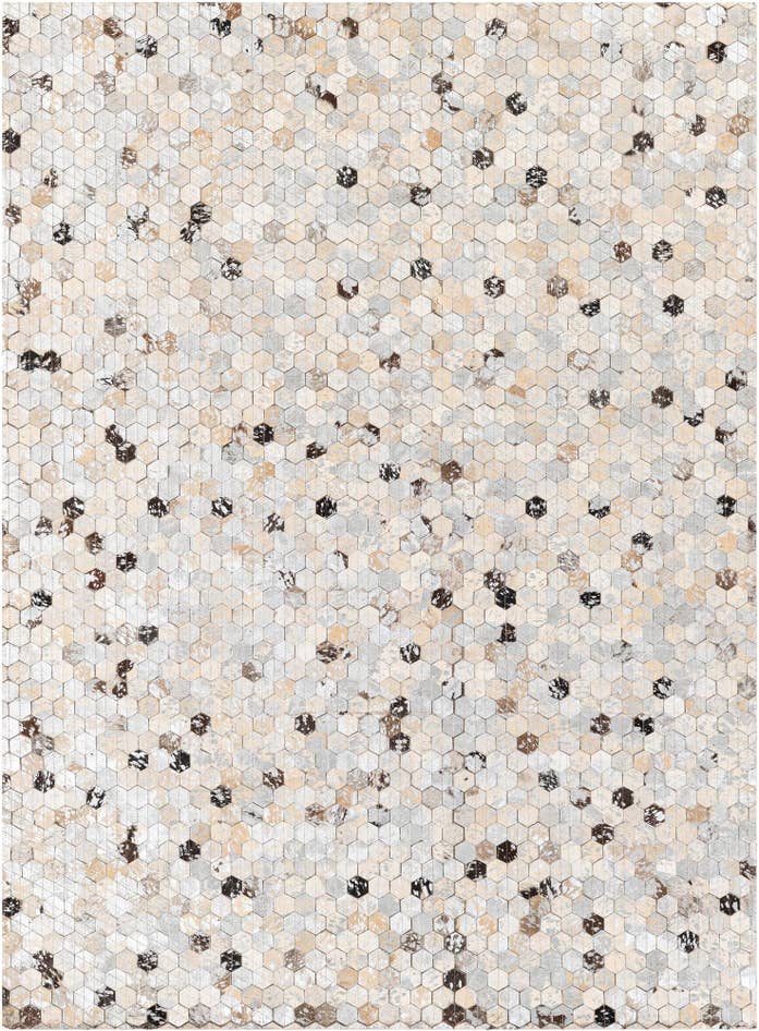 Detail image of 4' 1 x 5' 6 Cowhide Stocks Rug