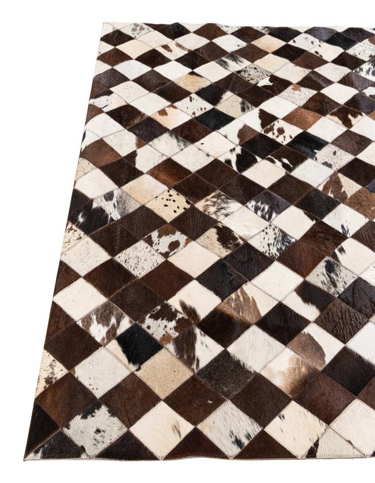 Detail image of 4' x 5' 11 Cowhide Stocks Rug
