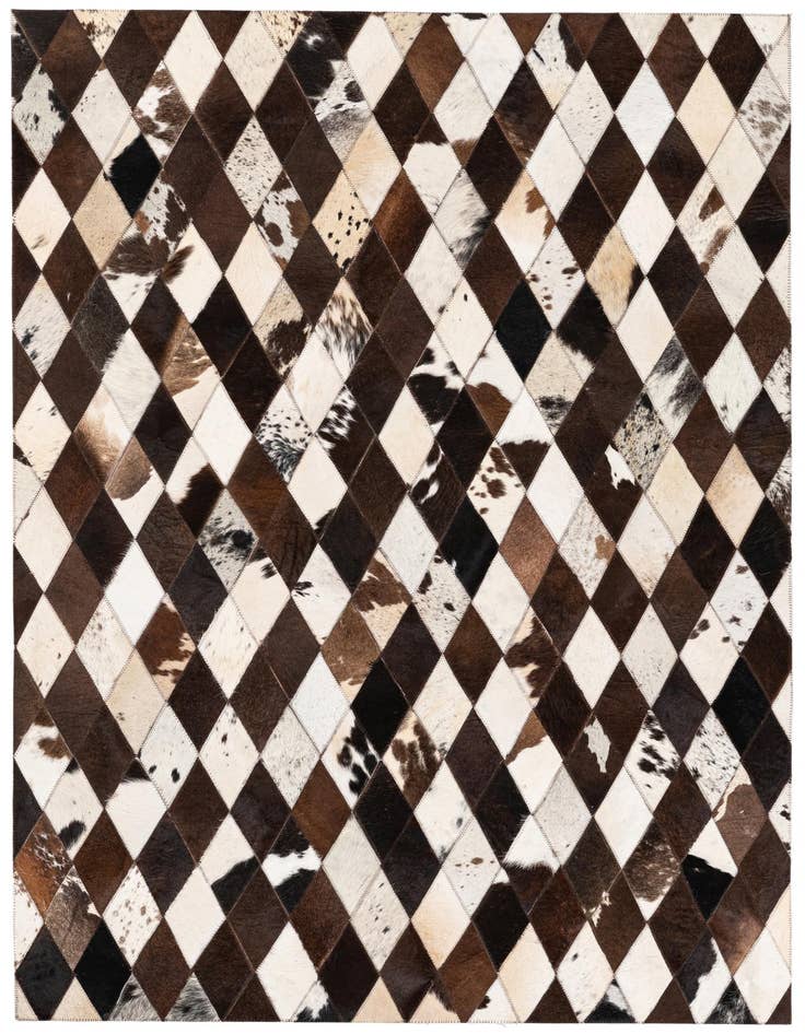 Detail image of 4' x 5' 11 Cowhide Stocks Rug