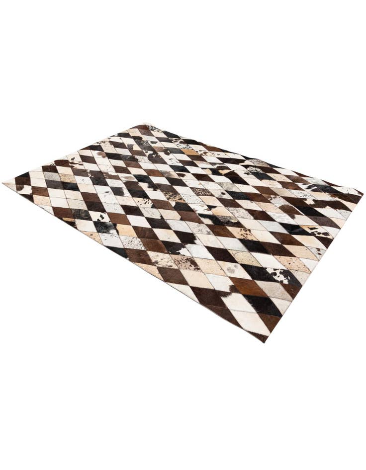 Detail image of 4' 1 x 5' 10 Cowhide Stocks Rug