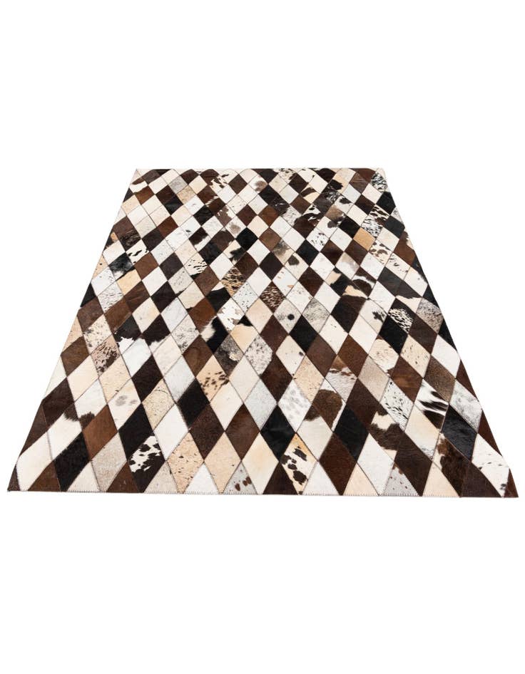 Detail image of 4' 1 x 5' 10 Cowhide Stocks Rug
