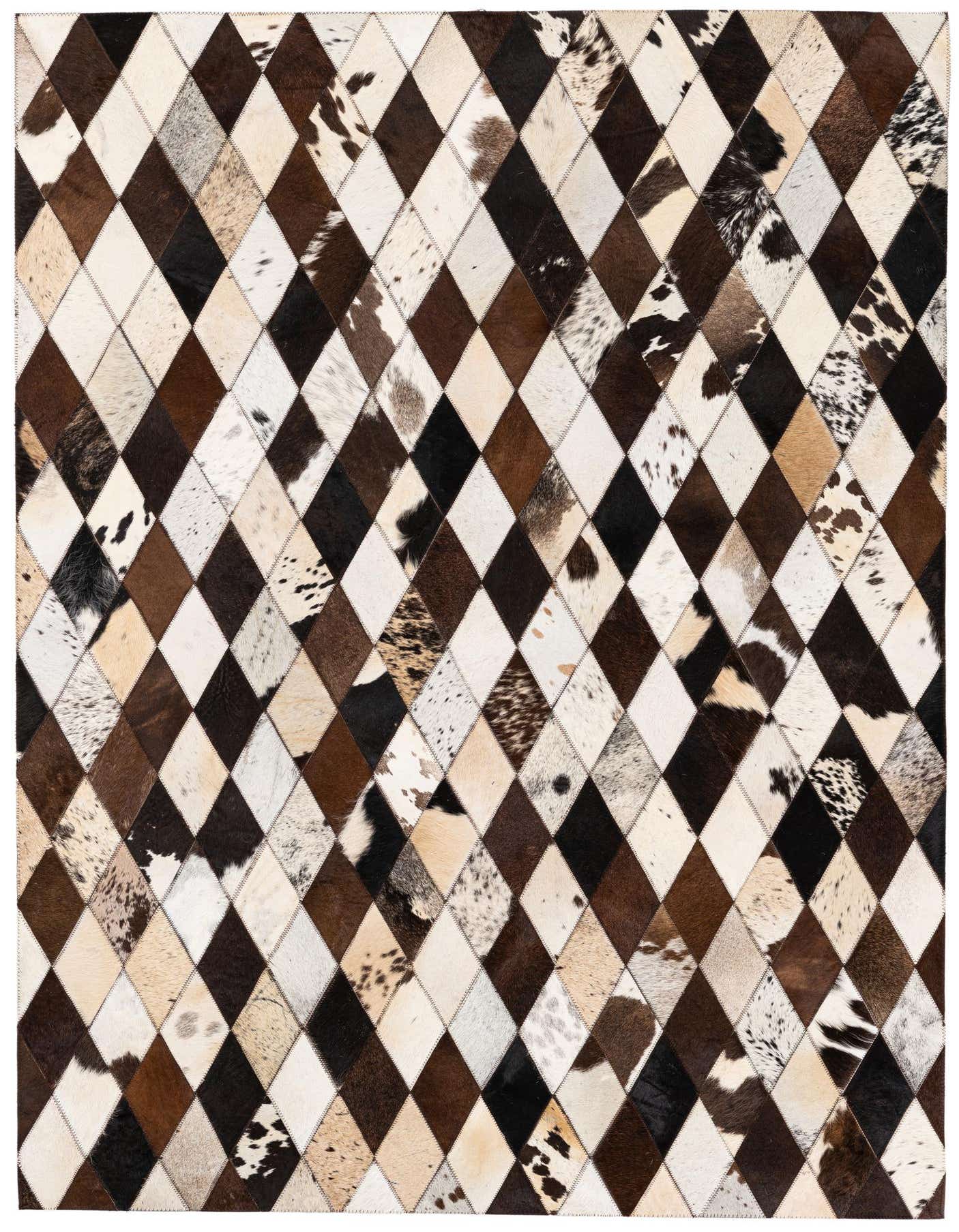 Primary image 4' 1 x 5' 10 Cowhide Stocks Rug