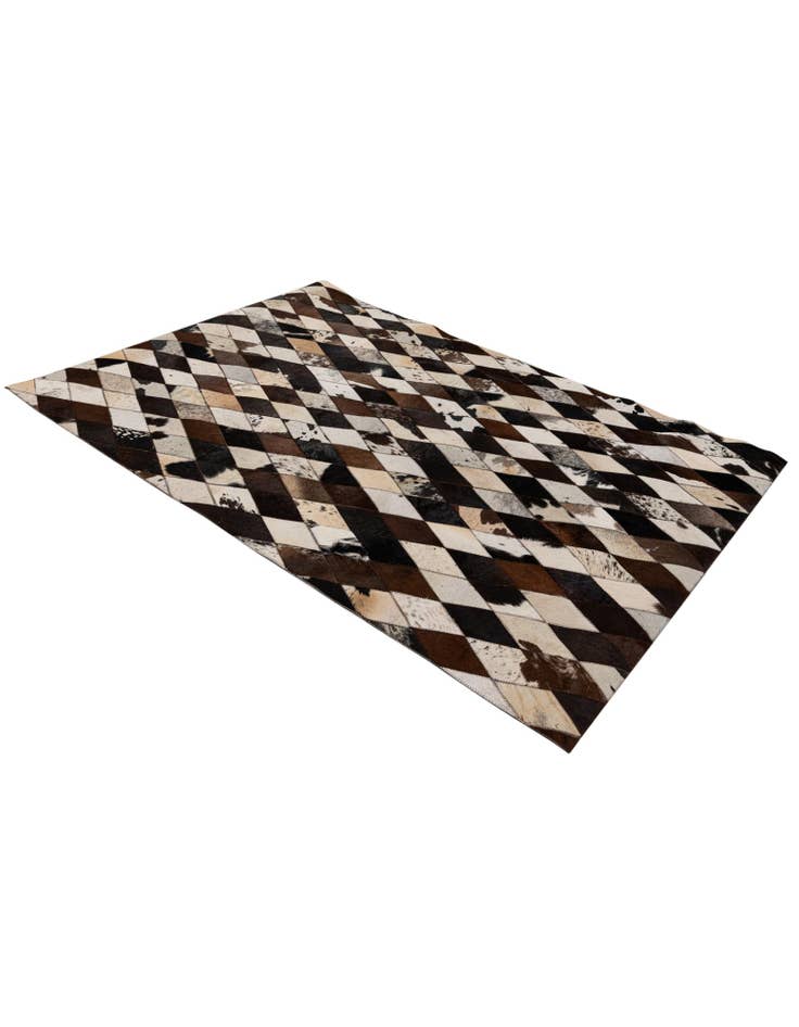 Detail image of 4' 1 x 5' 10 Cowhide Stocks Rug