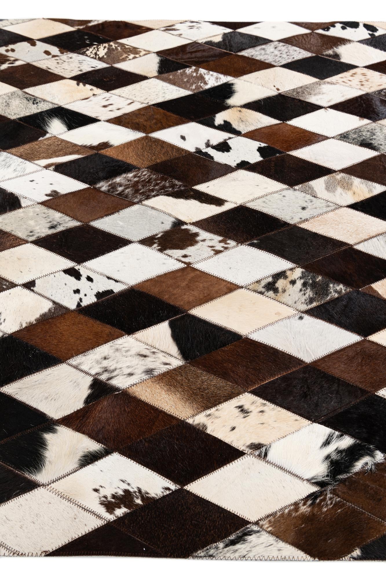 4' 1 x 5' 10 Cowhide Stocks Rug