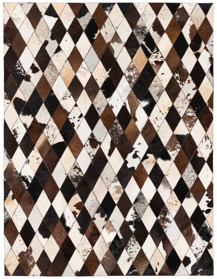 Detail image of 4' 1 x 5' 10 Cowhide Stocks Rug