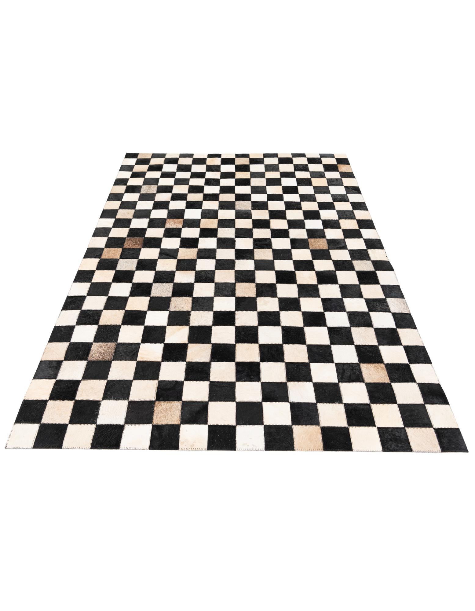 3' 11 x 5' 10 Cowhide Stocks Rug