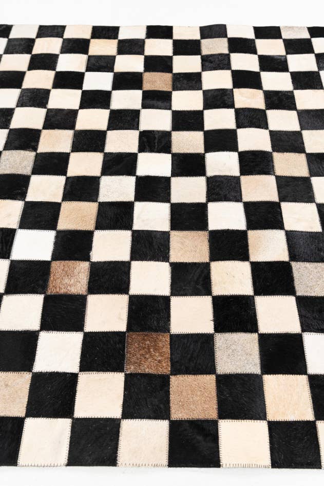Detail image of 3' 11 x 5' 10 Cowhide Stocks Rug