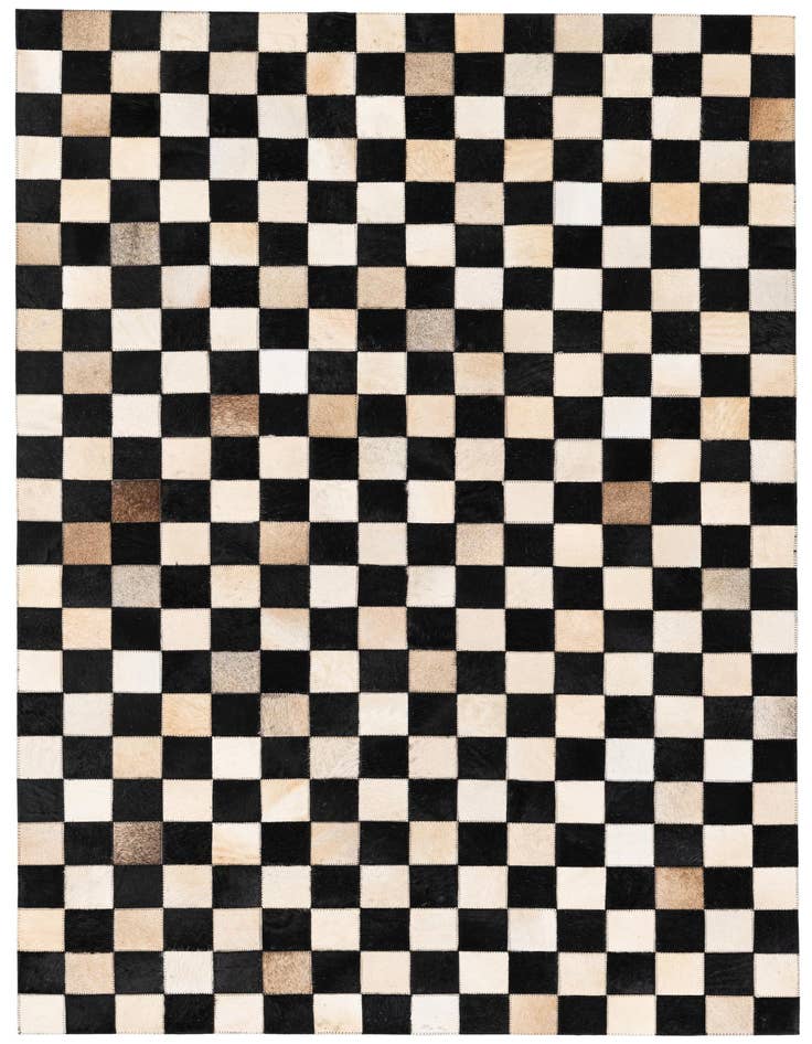 Detail image of 3' 11 x 5' 10 Cowhide Stocks Rug