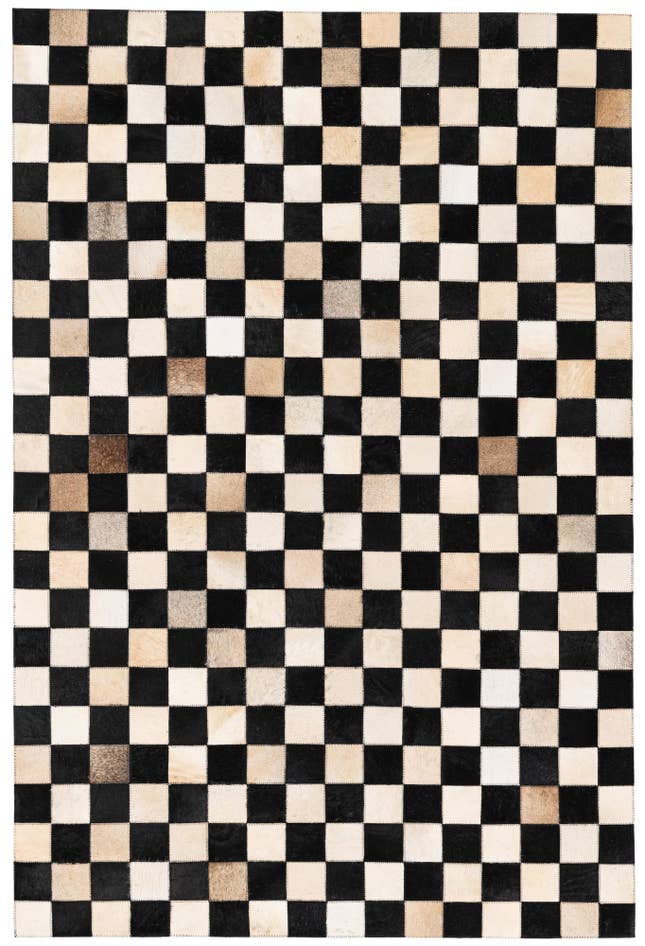 Detail image of 3' 11 x 5' 10 Cowhide Stocks Rug