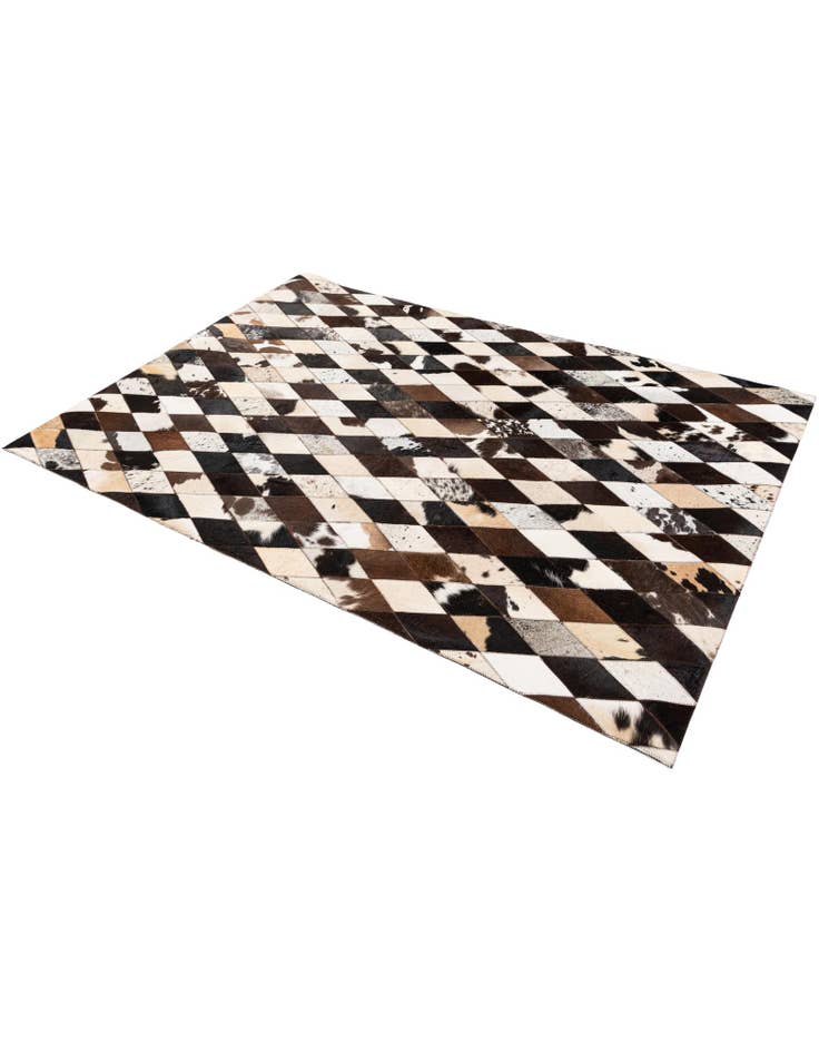Detail image of 4' 1 x 5' 11 Cowhide Stocks Rug