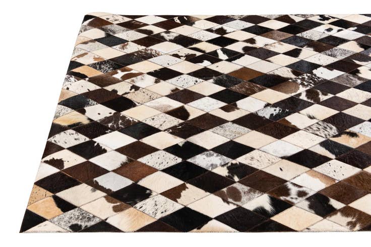 Detail image of 4' 1 x 5' 11 Cowhide Stocks Rug