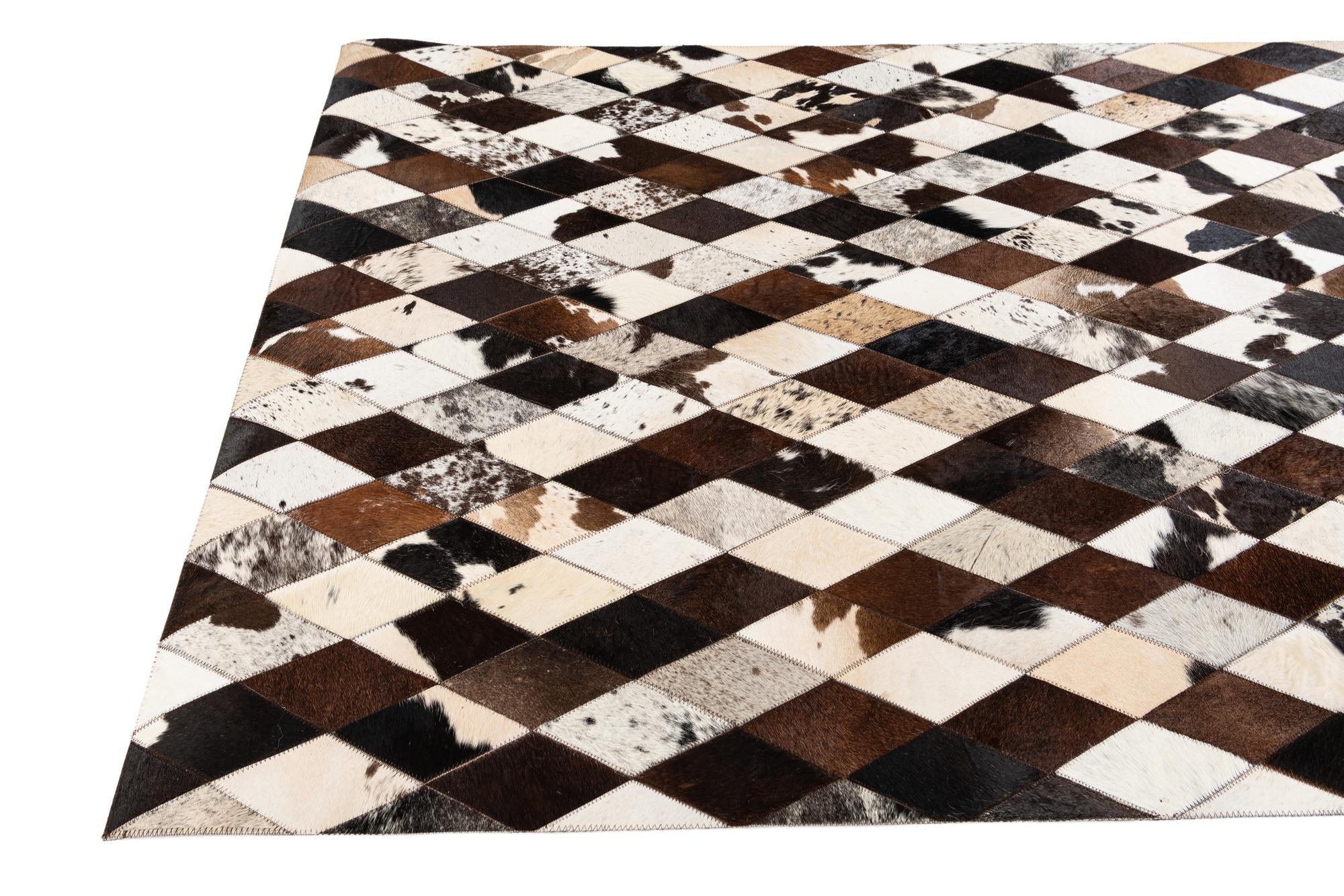 4' x 5' 11 Cowhide Stocks Rug