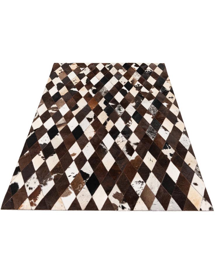 Detail image of 4' x 5' 11 Cowhide Stocks Rug