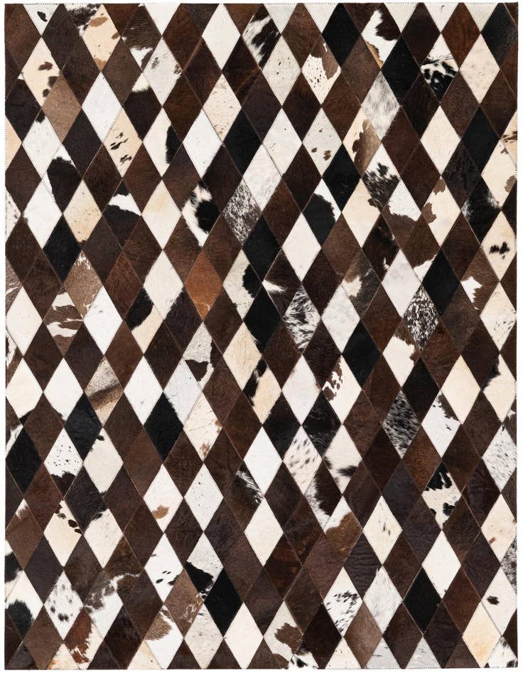 Detail image of 4' x 5' 11 Cowhide Stocks Rug