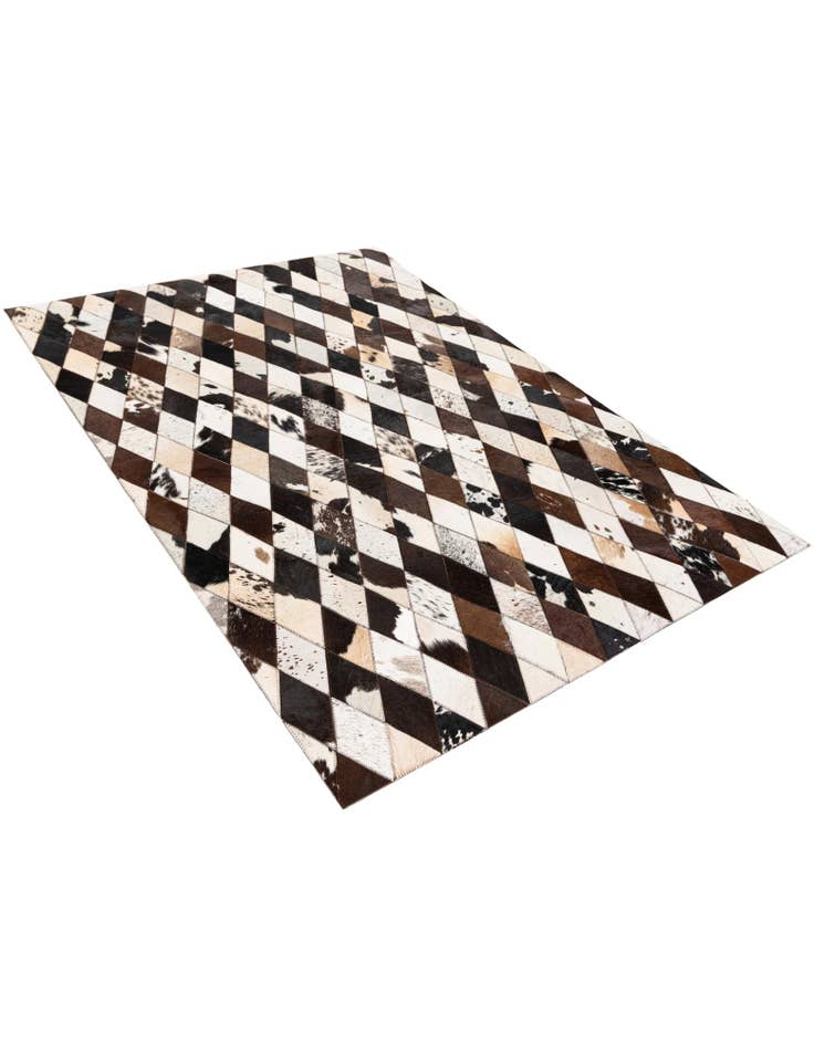 Detail image of 4' 1 x 5' 10 Cowhide Stocks Rug