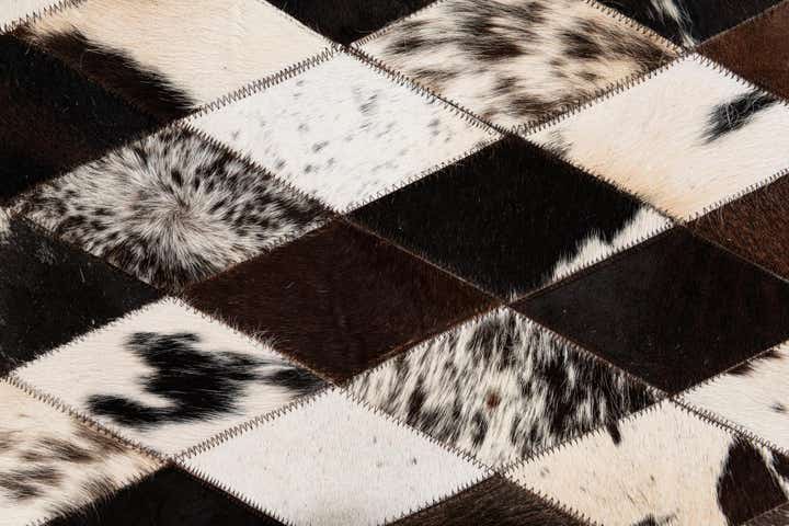 4' 1 x 5' 10 Cowhide Stocks Rug