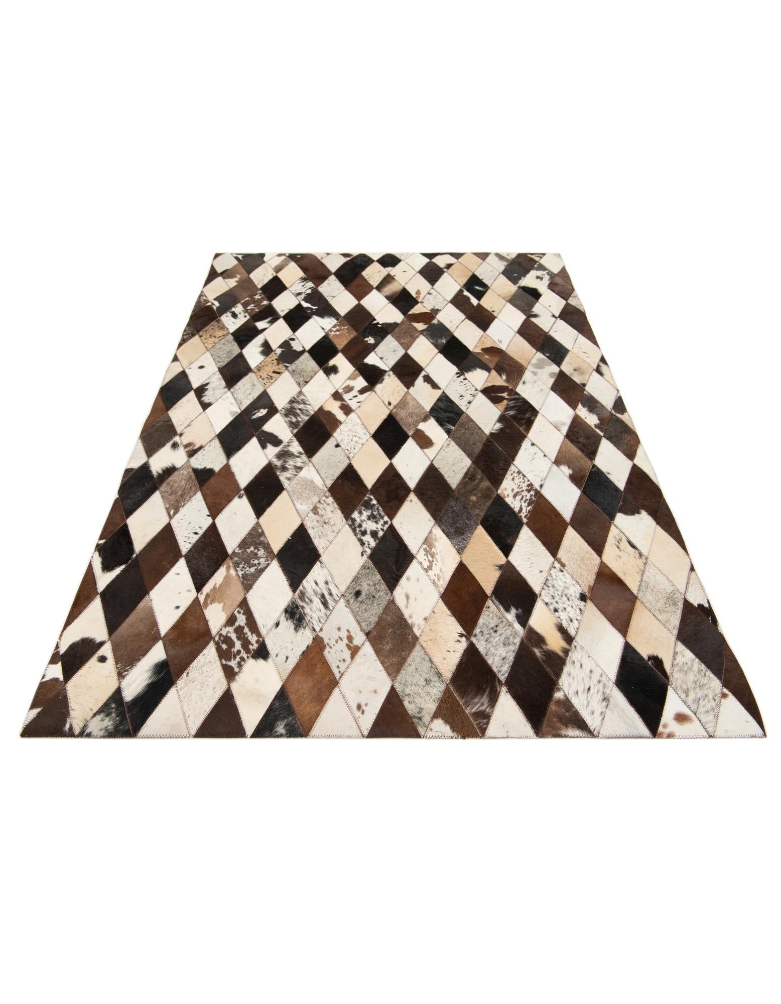 4' 1 x 5' 10 Cowhide Stocks Rug