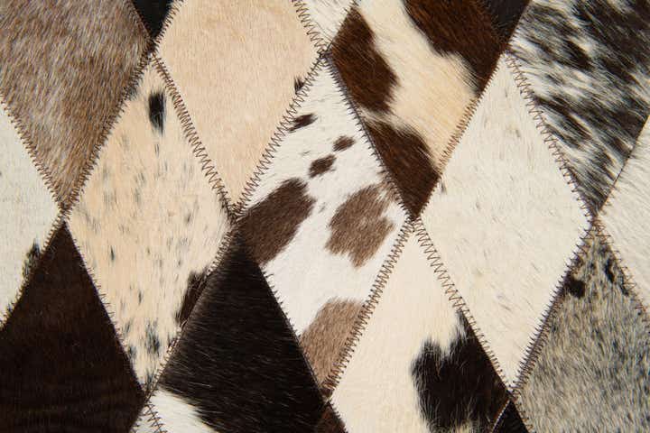 4' 1 x 5' 10 Cowhide Stocks Rug