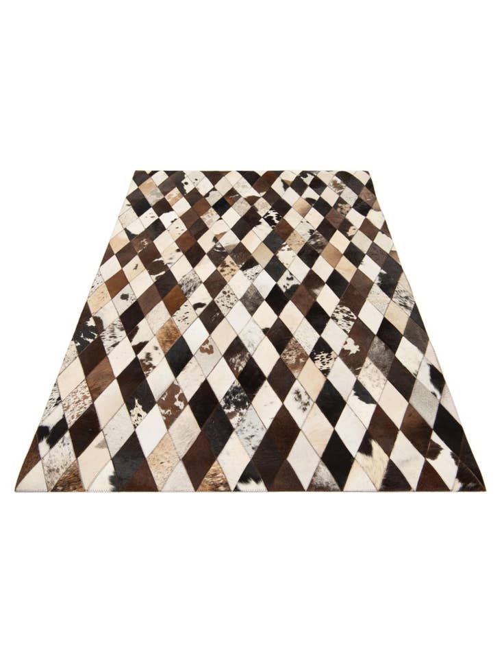 Detail image of 4' 1 x 5' 10 Cowhide Stocks Rug