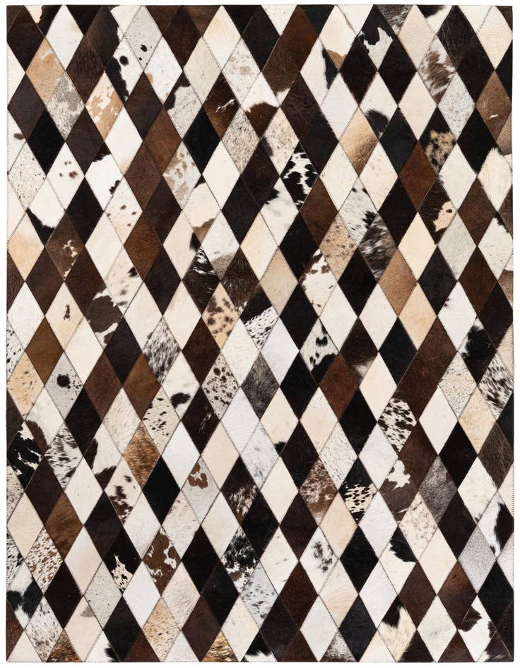 Detail image of 4' 1 x 5' 10 Cowhide Stocks Rug