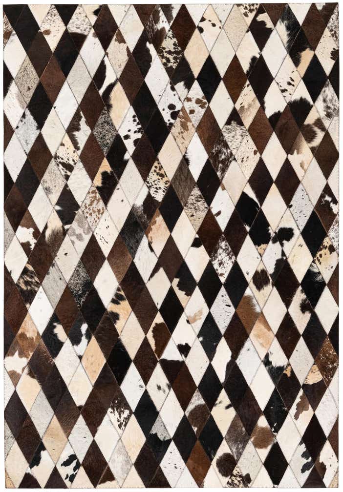 4' 1 x 5' 10 Cowhide Stocks Rug