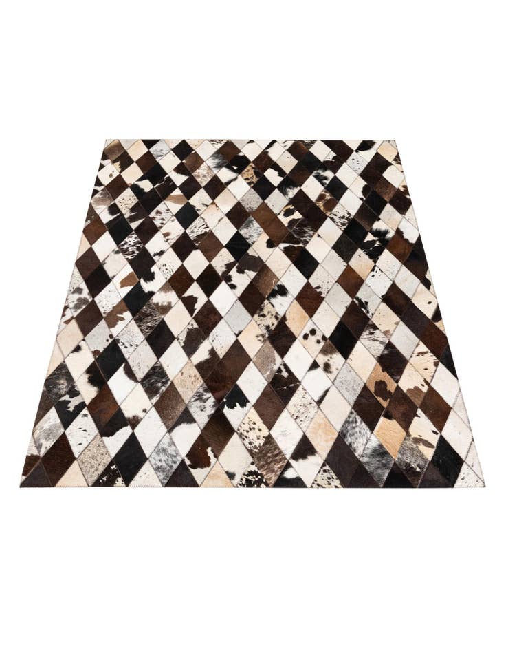Detail image of 4' 1 x 5' 10 Cowhide Stocks Rug