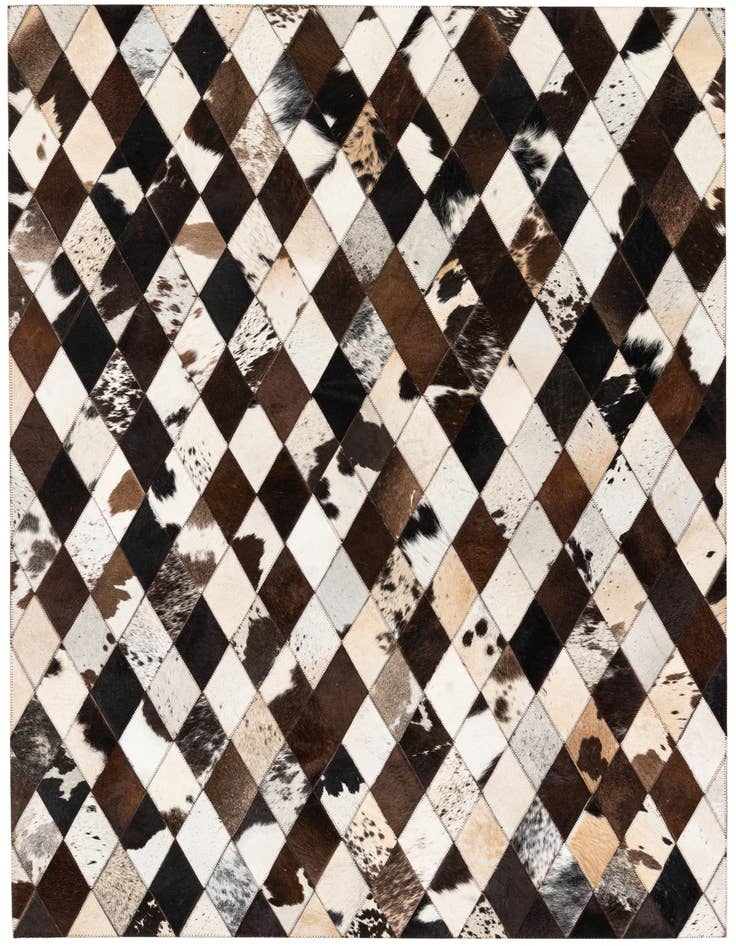 Detail image of 4' 1 x 5' 10 Cowhide Stocks Rug