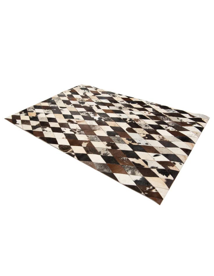 Detail image of 4' 1 x 5' 10 Cowhide Stocks Rug