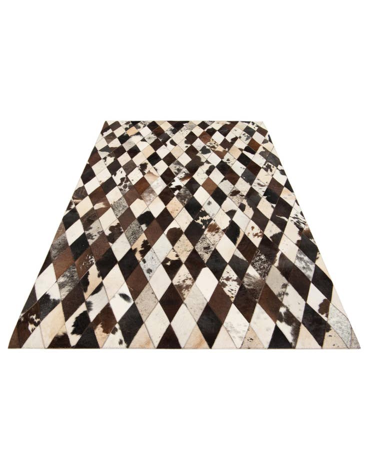 Detail image of 4' 1 x 5' 10 Cowhide Stocks Rug