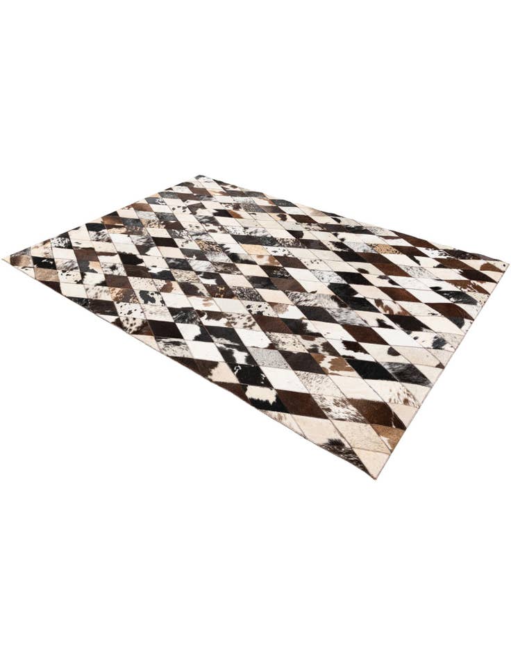 Detail image of 4' 1 x 5' 10 Cowhide Stocks Rug