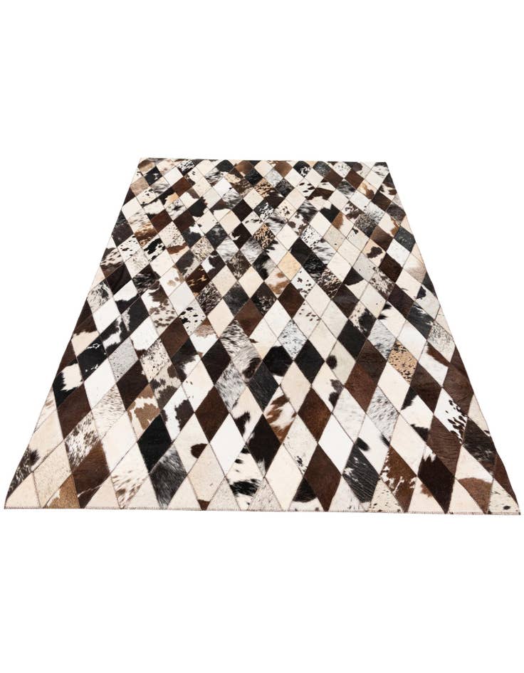 Detail image of 4' 1 x 5' 10 Cowhide Stocks Rug