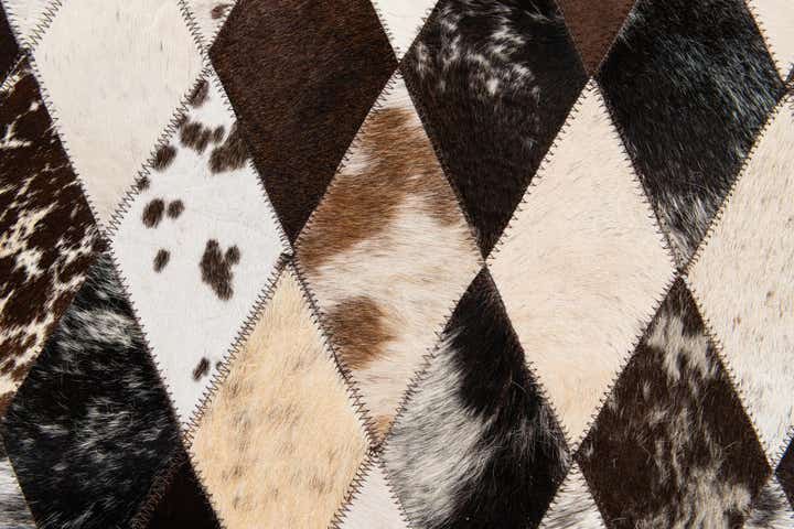 4' 1 x 5' 10 Cowhide Stocks Rug