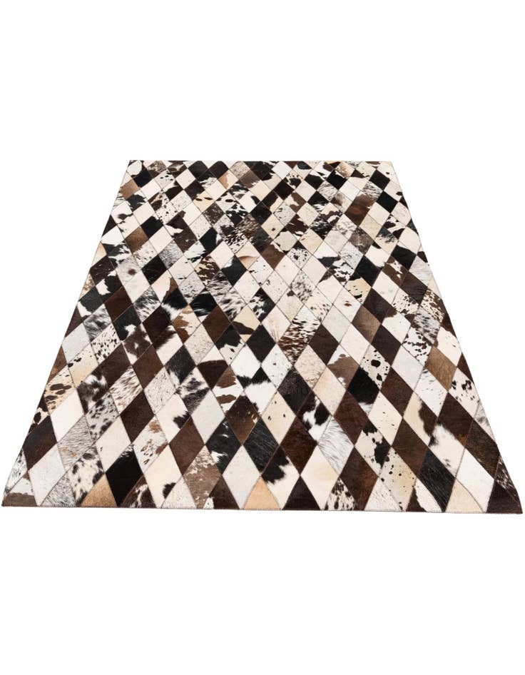 Detail image of 4' x 5' 10 Cowhide Stocks Rug